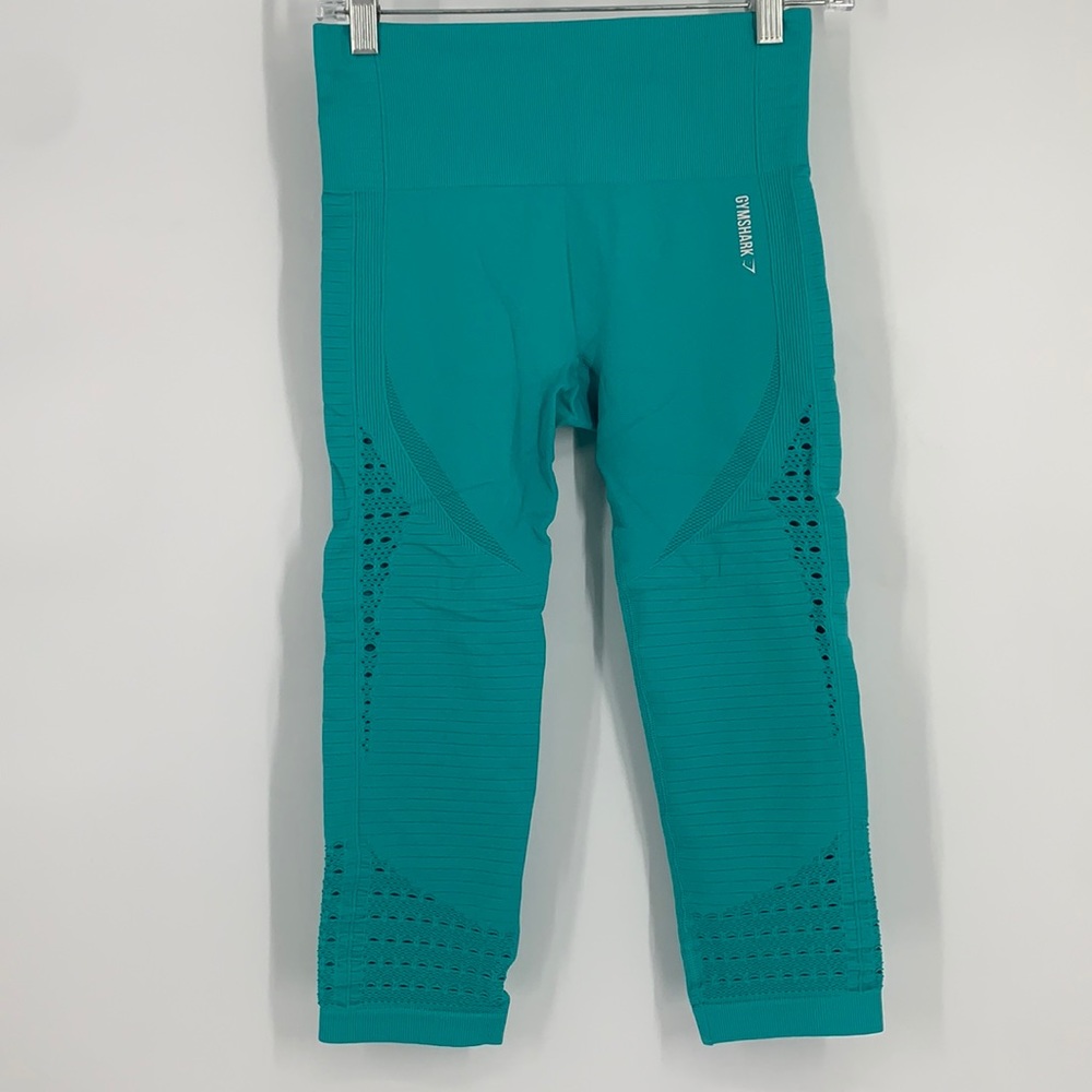 Gymshark high rise Capri teal leggings medium